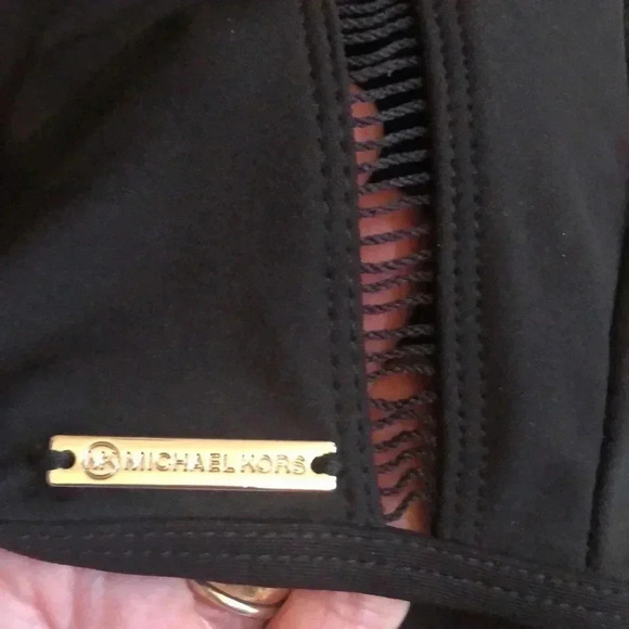MICHAEL Michael Kors black one piece swimsuit Sz 10 New with tags - Picture 7 of 11